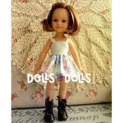 Patron téléchargeable Dolls And Dolls pour poupées Las Amigas - Robe à volants