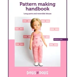 Patron téléchargeable Dolls And Dolls pour poupées Las Amigas - Pantalon long avec chemisier réversible