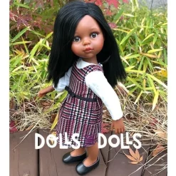 Patron téléchargeable Dolls And Dolls pour poupées Las Amigas - Robe à carreaux avec chemisier