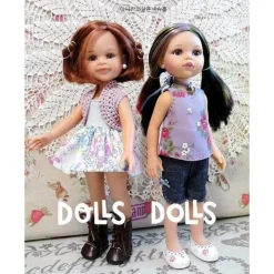 Patron téléchargeable Dolls And Dolls pour poupées Las Amigas - Short avec chemisier