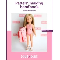 Patron téléchargeable Dolls And Dolls pour poupées Las Amigas - Maillot de bain avec serviette