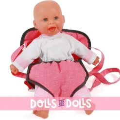 Porte-bébé poupée - Bayer Chic 2000 - Corail-Gris