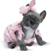 Poupée animal Así 32 cm - Lilly le Bouledogue gris avec une grenouillère rose