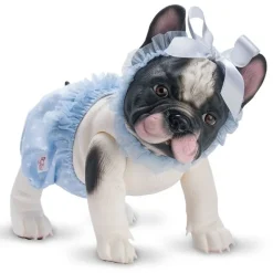 Poupée animal Así 32 cm - Lilly le Bouledogue avec culotte bleue