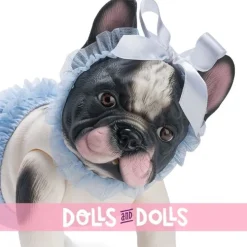 Poupée animal Así 32 cm - Lilly le Bouledogue avec culotte bleue