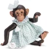 Poupée animal Así 32 cm - Lola le chimpanzé avec une robe verte