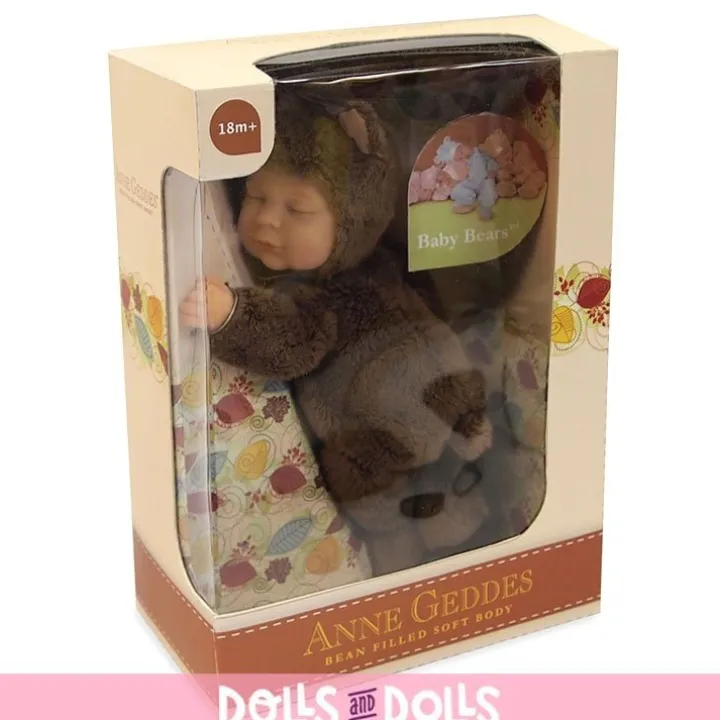Poupée Anne Geddes 23 cm - Ours brun chocolat