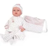 Poupée Antonio Juan 50 cm - BabyDoo Palabritas avec sac pour vous