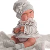 Poupée Antonio Juan 33 cm - Baby Toneta avec couverture grise