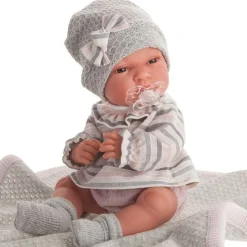 Poupée Antonio Juan 33 cm - Baby Toneta avec couverture grise