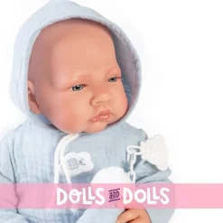 Poupée Antonio Juan 42 cm - Coussin nouveau-né avec petit poisson