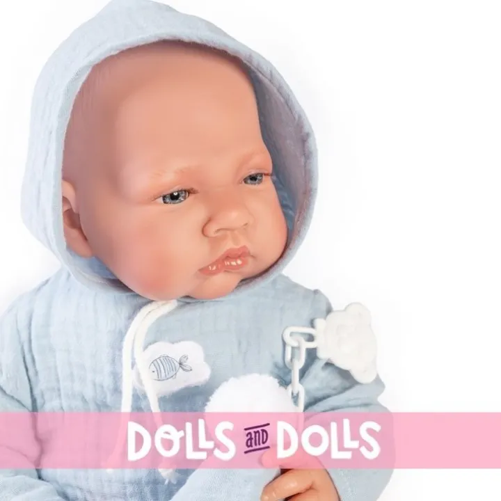 Poupée Antonio Juan 42 cm - Coussin nouveau-né avec petit poisson