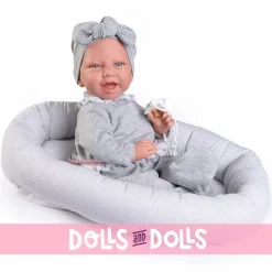 Poupée Antonio Juan 42 cm - Carla nouveau-né avec berceau-nid