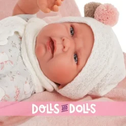 Poupée Antonio Juan 40 cm - Ensemble Léa avec des lapins et couverture