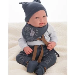 Poupée Antonio Juan 40 cm - Happy "Message dans une bouteille" série limitée Reborn