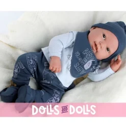 Poupée Antonio Juan 40 cm - Happy "Message dans une bouteille" série limitée Reborn