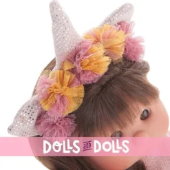 Poupée Antonio Juan 38 cm - Iris avec serre-tête licorne pour toi