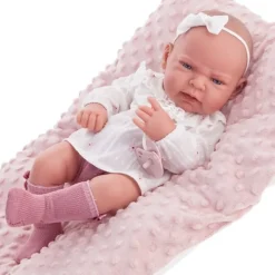 Poupée Antonio Juan 42 cm - Lea nouveau-né avec coussin