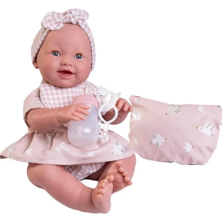 Poupée Antonio Juan 42 cm - Le nouveau-né Mia fait pipi avec une trousse de toilette
