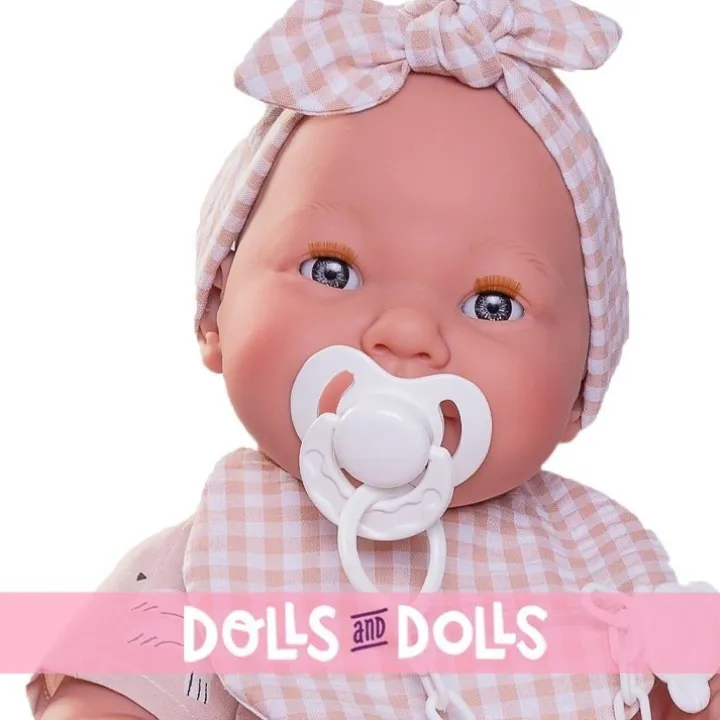 Poupée Antonio Juan 42 cm - Le nouveau-né Mia fait pipi avec une trousse de toilette