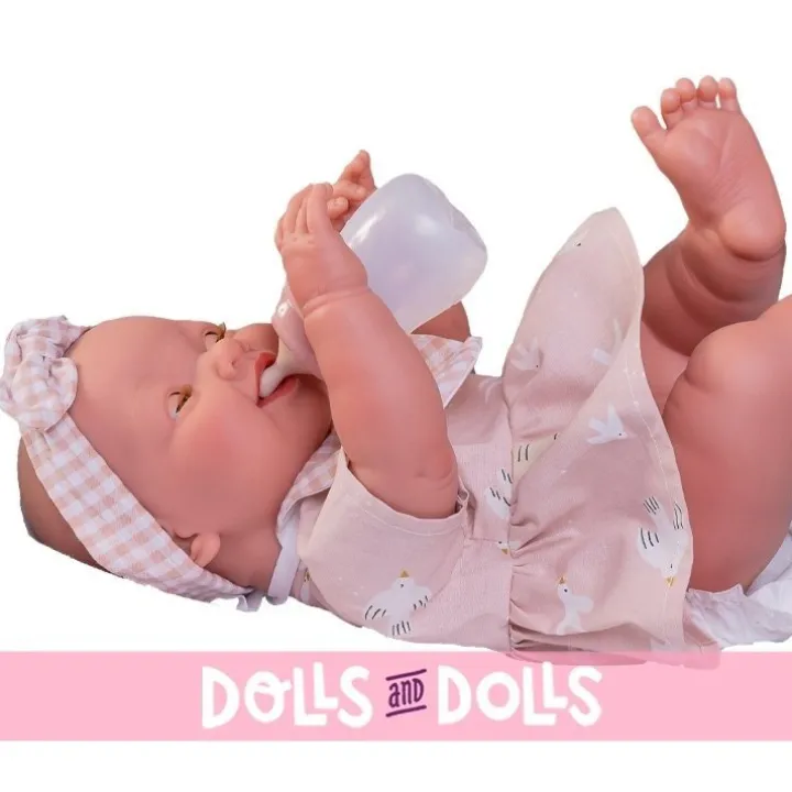 Poupée Antonio Juan 42 cm - Le nouveau-né Mia fait pipi avec une trousse de toilette