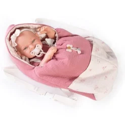 Poupée Antonio Juan 42 cm - Léa nouveau-né avec sac-sac à dos pour promenade