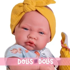 Poupée Antonio Juan 42 cm - Neonato di primavera con una piccola borsa per voi