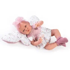 Poupée Antonio Juan 42 cm - Nouveau-né avec coussin papillon