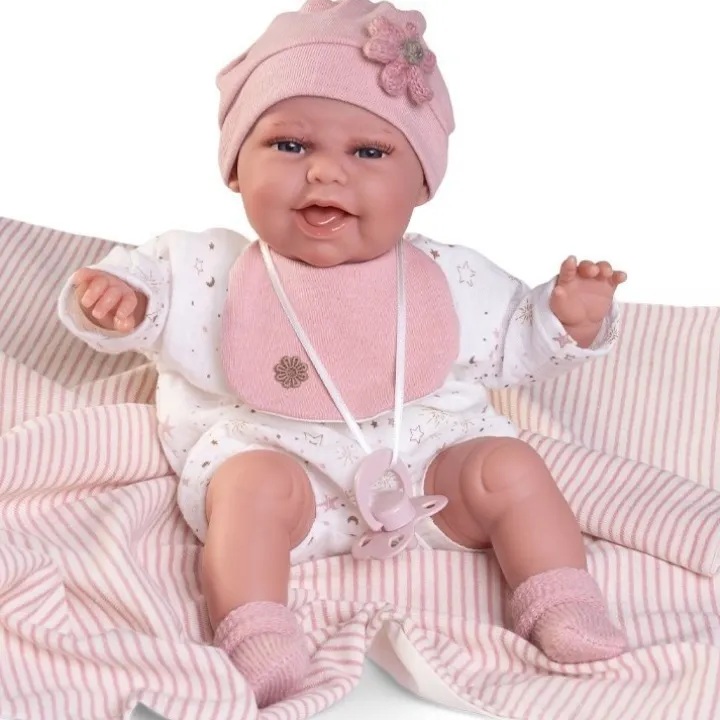 Poupée Antonio Juan 34 cm - Nouveau-né Baby Clara Posturitas avec couverture