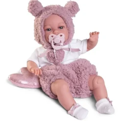 Poupée Antonio Juan 34 cm - Nouveau-né Baby Toneta Posturitas cœur