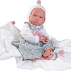 Poupée Antonio Juan 52 cm - "Mi primer Reborn" Berta avec jupe et pompons