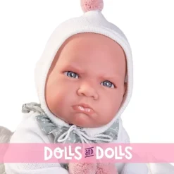 Poupée Antonio Juan 52 cm - "Mi primer Reborn" Berta avec jupe et pompons