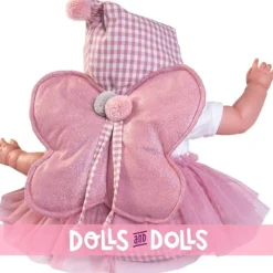 Poupée Antonio Juan 52 cm - "Mi primer Reborn" Berta avec des ailes de papillon