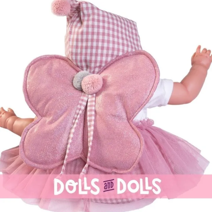 Poupée Antonio Juan 52 cm - "Mi primer Reborn" Berta avec des ailes de papillon