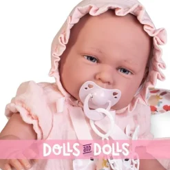 Poupée Antonio Juan 52 cm - "Mi primer Reborn" Daniela avec le porte-bébé