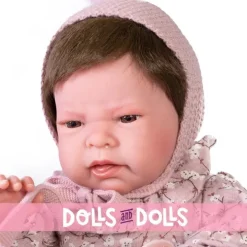 Poupée Antonio Juan 40 cm - Sweet Reborn Lea avec couverture violette