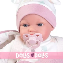 Poupée Antonio Juan 34 cm - Sac-sac à dos nouveau-né Baby Toneta petits mots