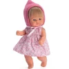 Poupée Así 20 cm - Bomboncín avec robe fleurie et capuche fuchsia