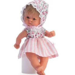 Poupée Así 20 cm - Bomboncín avec fleur et robe rayée
