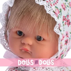 Poupée Así 20 cm - Bomboncín avec fleur et robe rayée