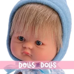 Poupée Así 20 cm - Bomboncín avec barboteuse fleurie et capuche bleue