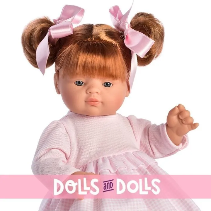 Poupée Así 36 cm - Guille avec robe vichy rose avec poitrine