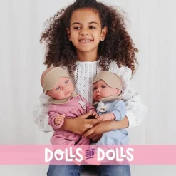 Poupée Así 46 cm - Leo en pyjama bleu avec masque