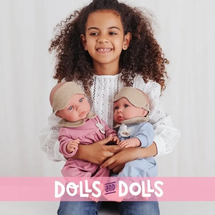 Poupée Así 46 cm - Leo en pyjama bleu avec masque