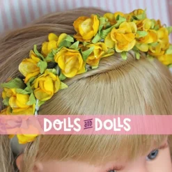 Poupée Así 57 cm - Pepa Plumeti de communion avec ceinture de tulle rose