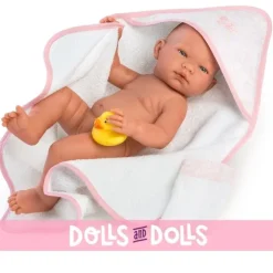 Poupée Así Compléments 36 à 43 cm - Cape de bain bleu clair avec accessoires