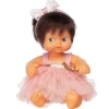 Poupée Barriguitas Classic 15 cm - Barriguitas Baby Ballet - Fille brune en robe rose