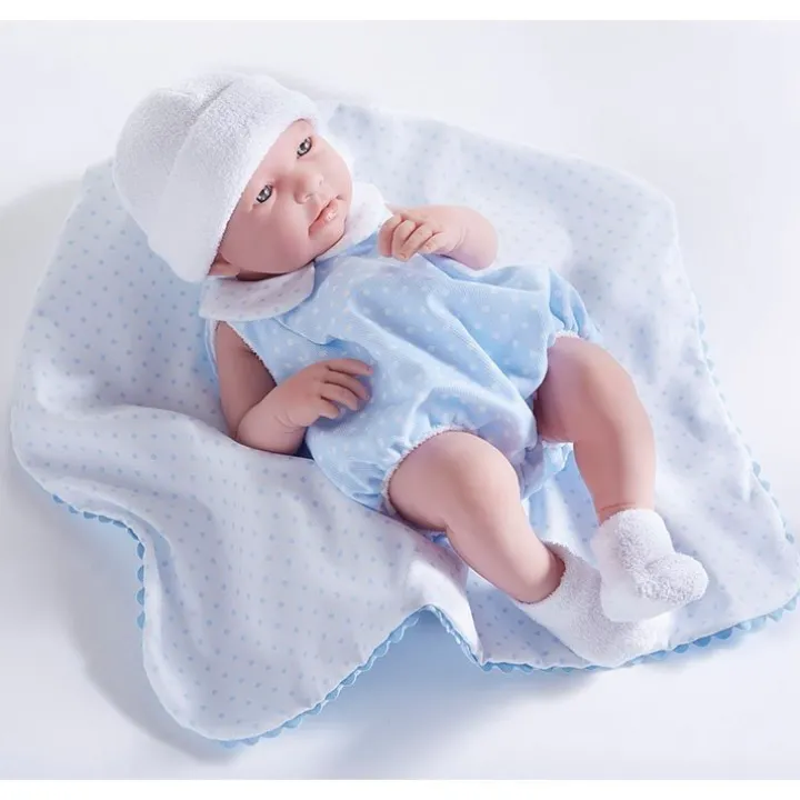 Poupée Berenguer Boutique 43 cm - 18108 La newborn (garçon) avec tenue bleue et couverture