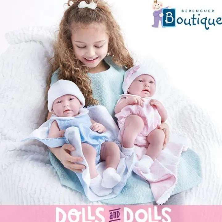 Poupée Berenguer Boutique 43 cm - 18108 La newborn (garçon) avec tenue bleue et couverture