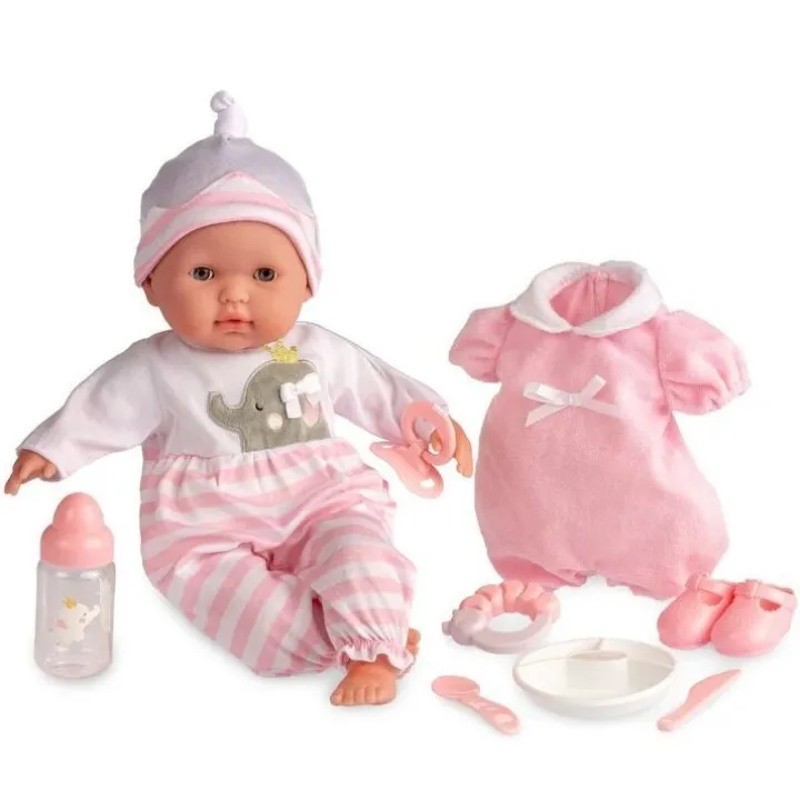 Poupée Berenguer Boutique 38 cm - Avec pyjama rose et accessoires